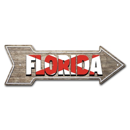 Florida Arrow Sign Funny Home Decor 36in Wide